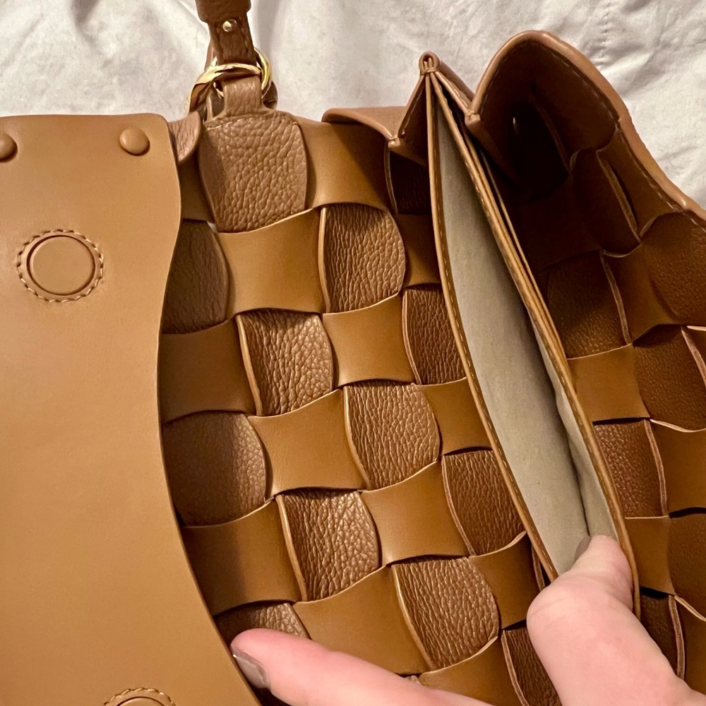 Polene Neiti Clutch Bag in Camel - Picture 4 of 16